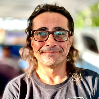 Portrait of Goyo, Spanish dive instructor at the Dive Ao Nang