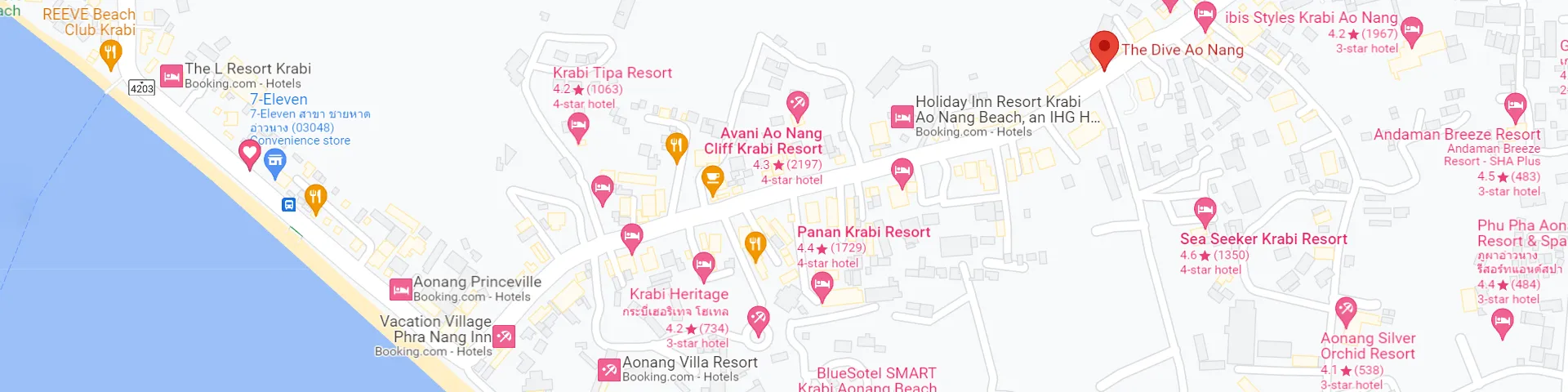 The Dive Ao Nang Location Map link